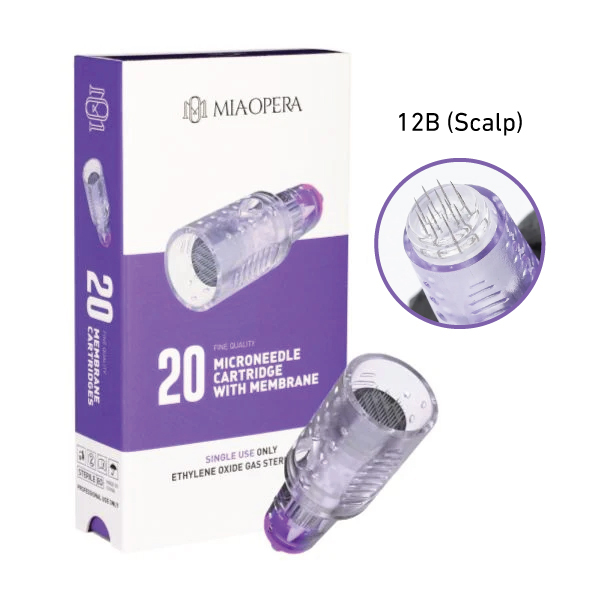 MiaOpera Needling Cartridges - 12 needles - 0,25mm - 1,0mm Lenght - 20pcs