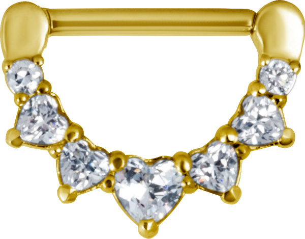 GD 316 JEWELLED NIPPLE CLICKER 1,6x14mm WH