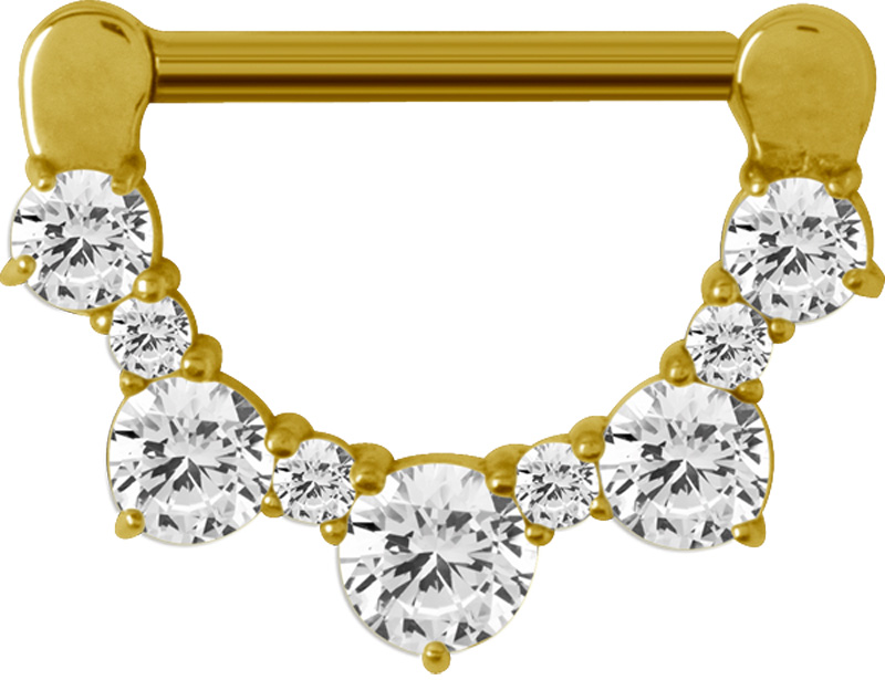 GD 316 JEWELLED NIPPLE CLICKER 1,6x12mm WH