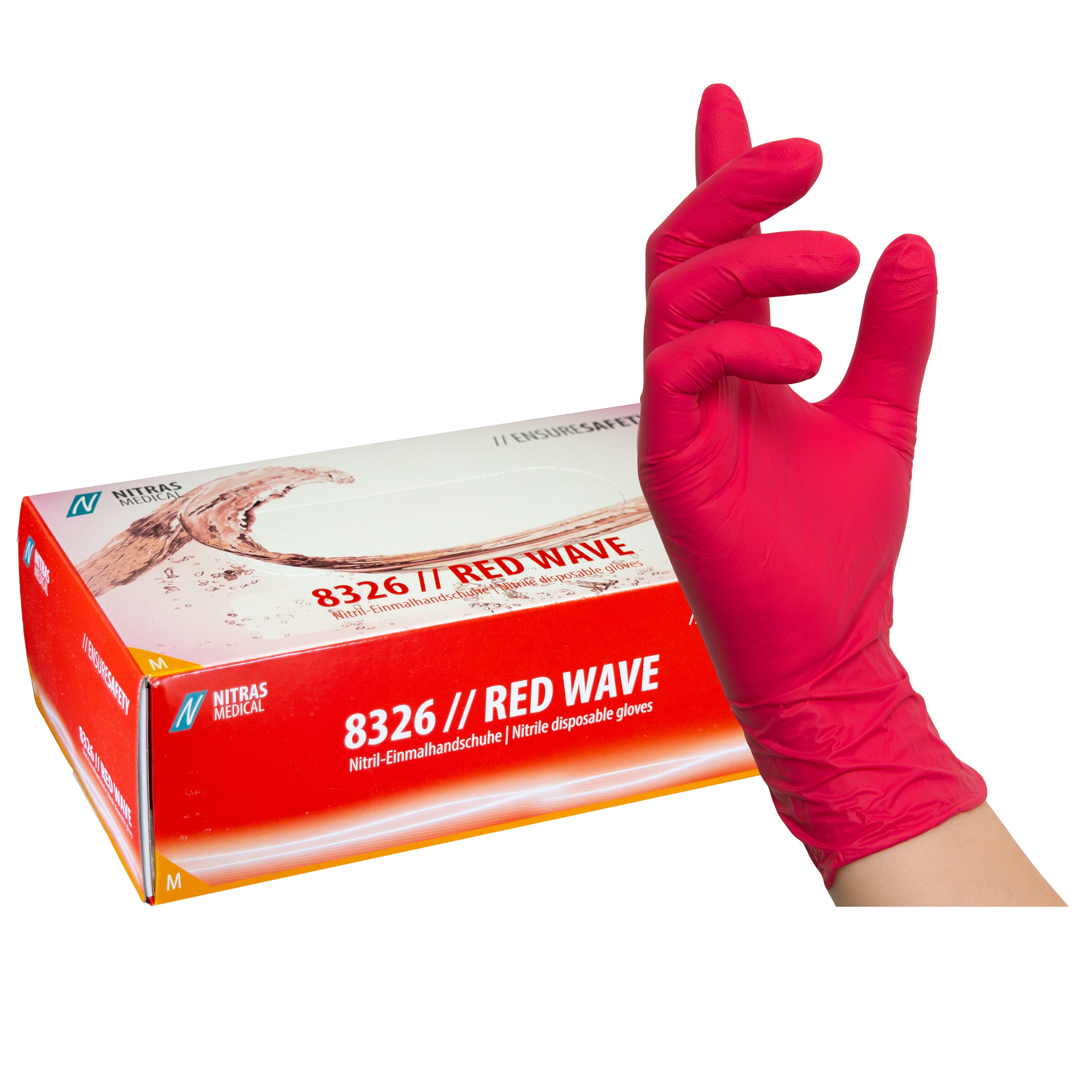 Nitras Red Wave nitrile gloves - 100 pcs - XL