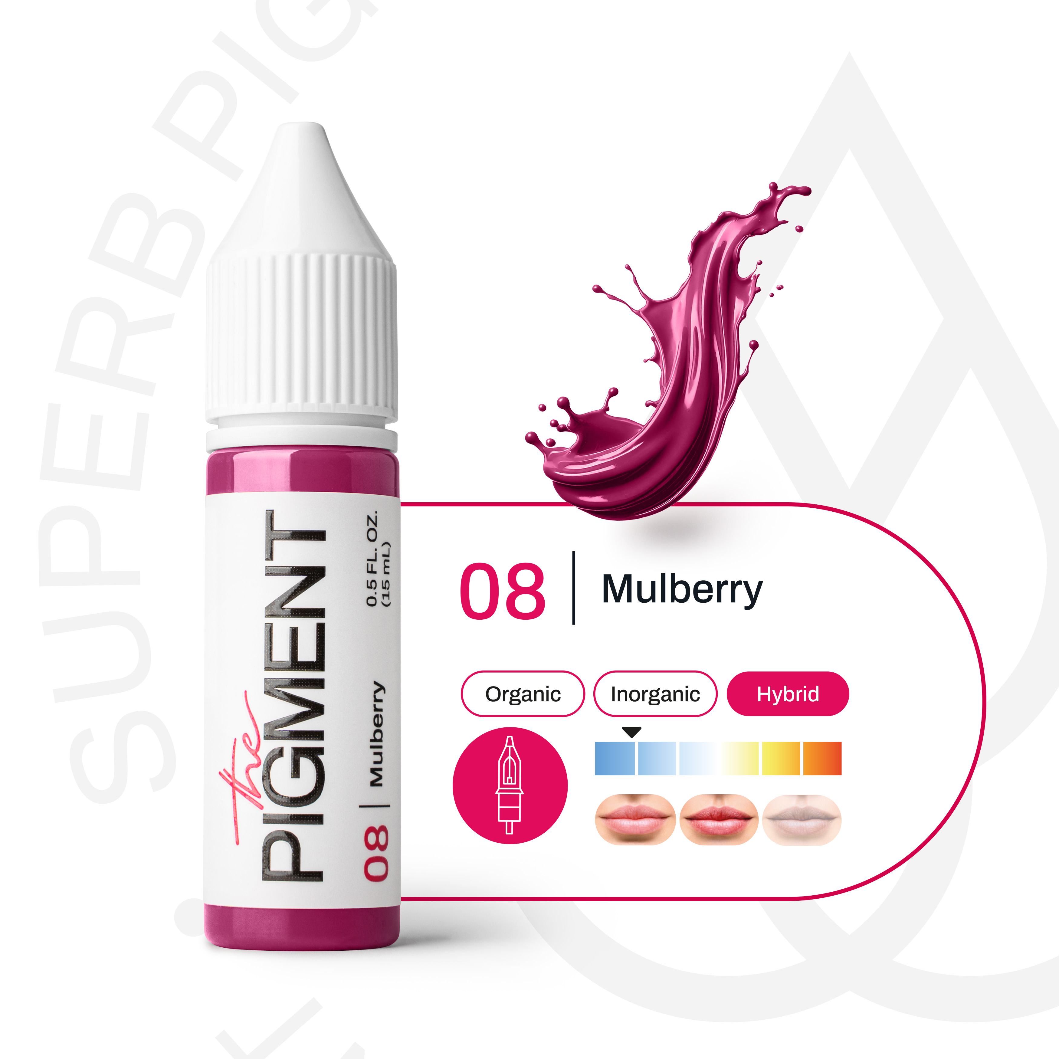Lips PMU Pigment - 08 Mulberry - 15ml