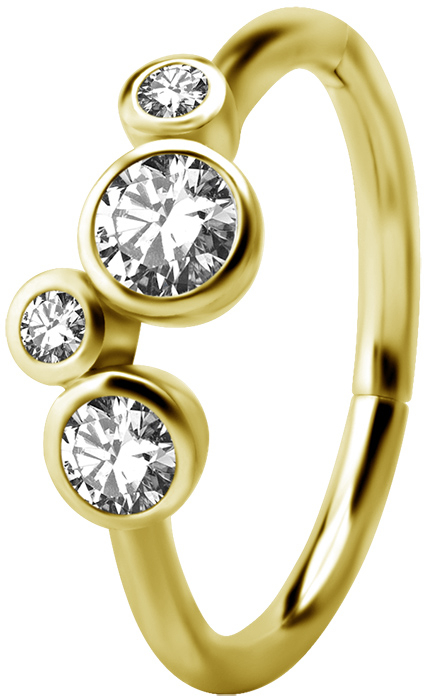 GD 316 HINGED RING SET W. ZIRCONIA 1,2x12mm WH