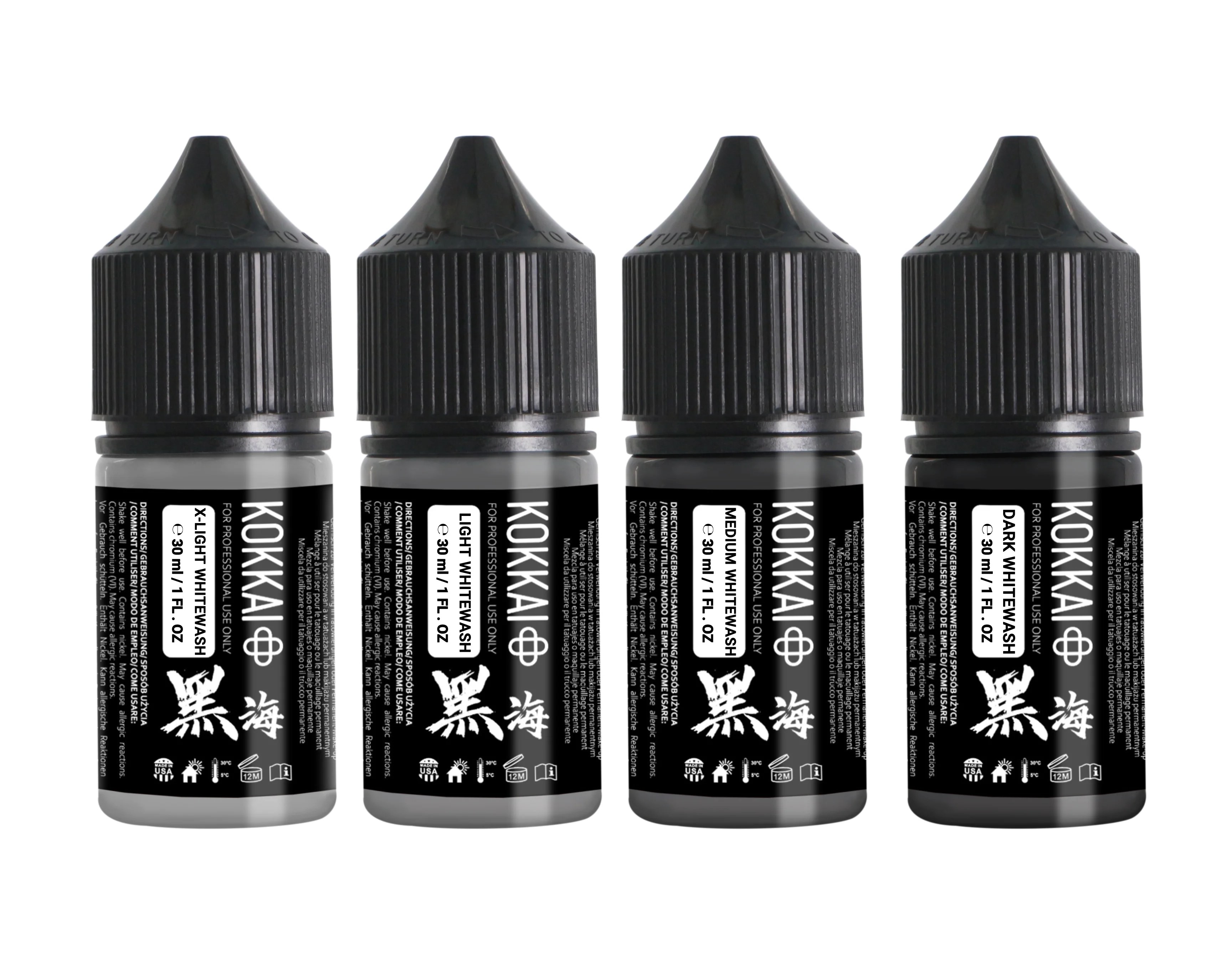 Kokkai Ink Reach 30ml - Whitewash Set - 4pcs
