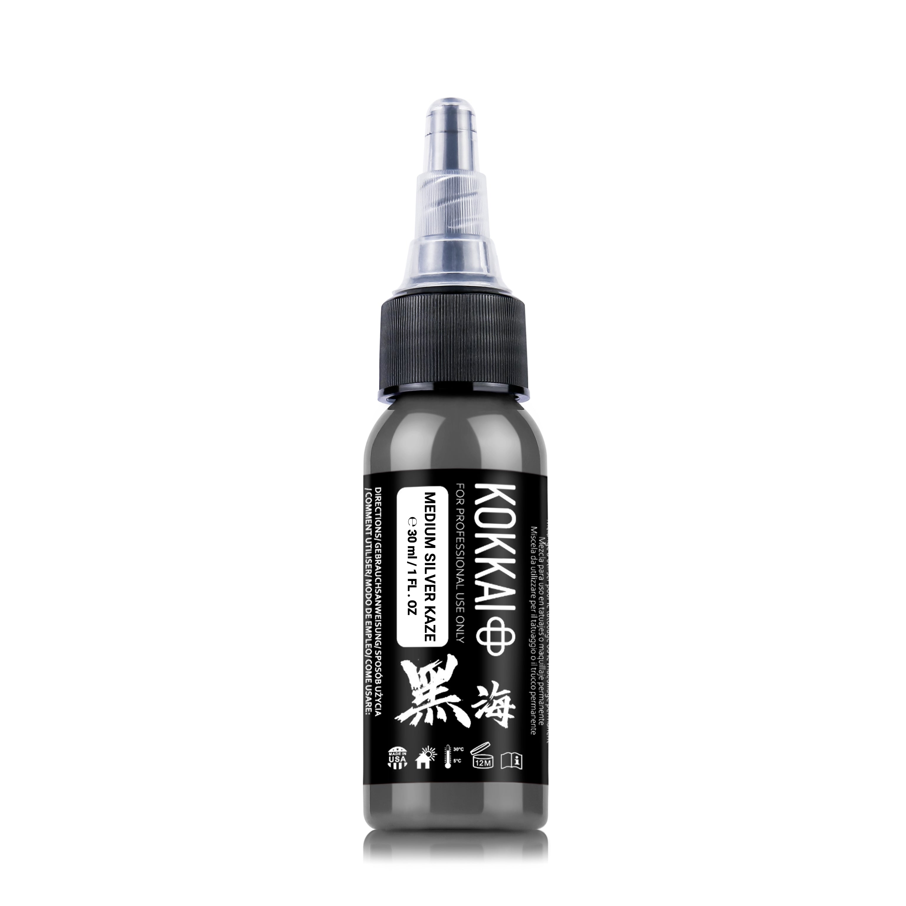 Kokkai Ink Reach 30ml - Medium Silver Kaze