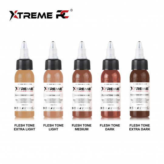 XTreme Ink - 5x30ml - FLESH TONE SET