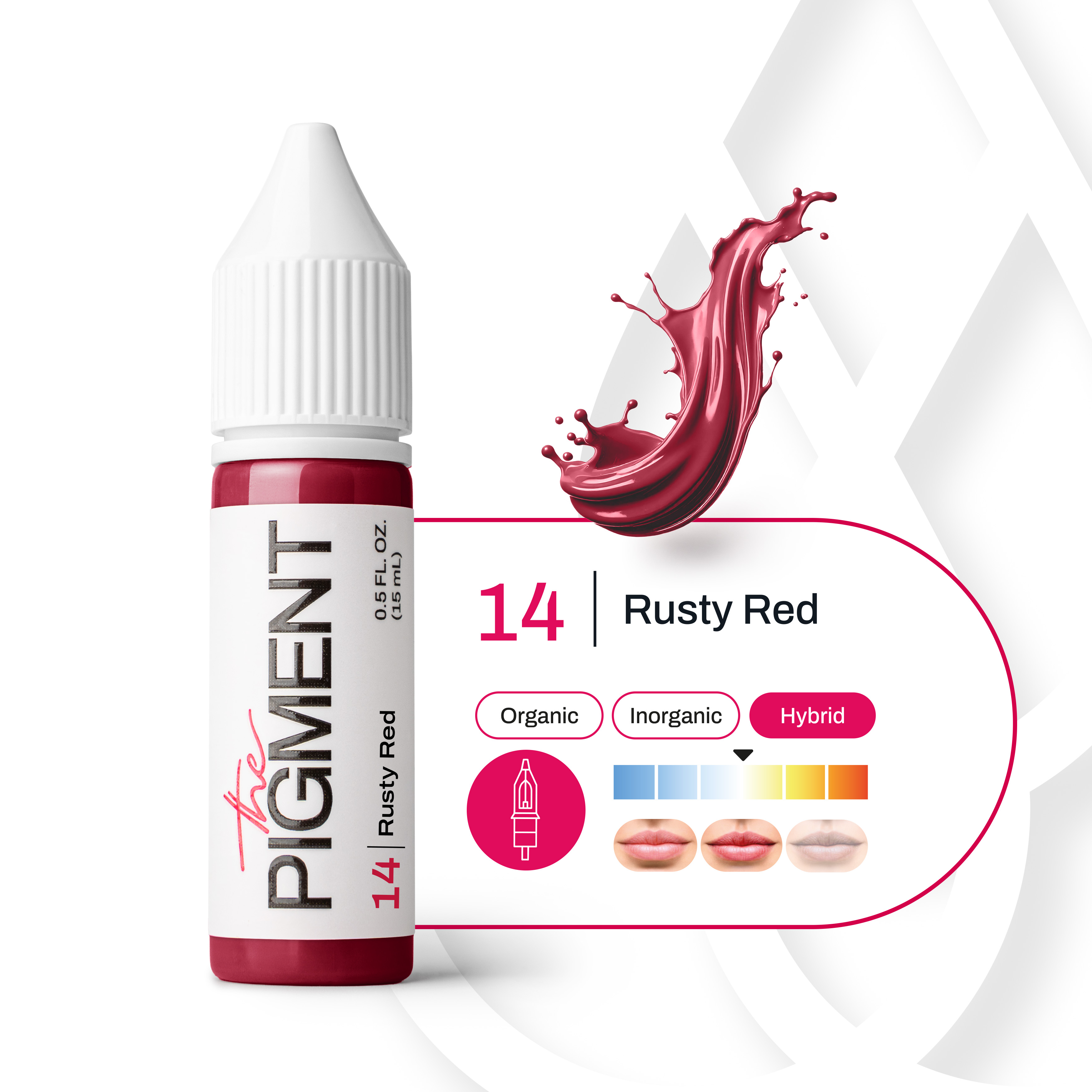 Lips PMU Pigment - 14 Rusty Red - 15ml