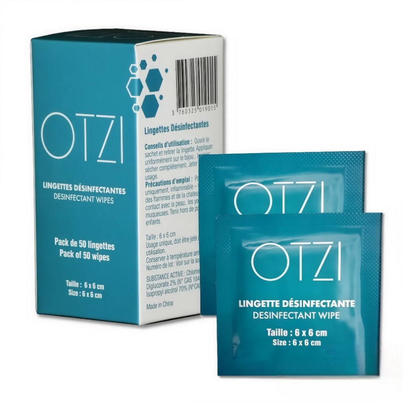 Disinfectant Wipes for Jewellery 6x6cm 50pcs