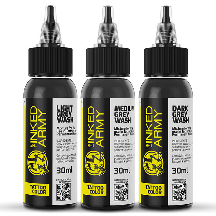 The Inked Army Ink Reach 30ml -  Grey Wash Set 3pz
