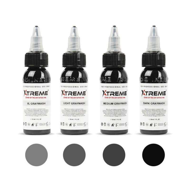 XTreme Ink 4x30ml - GRAYWASH SET