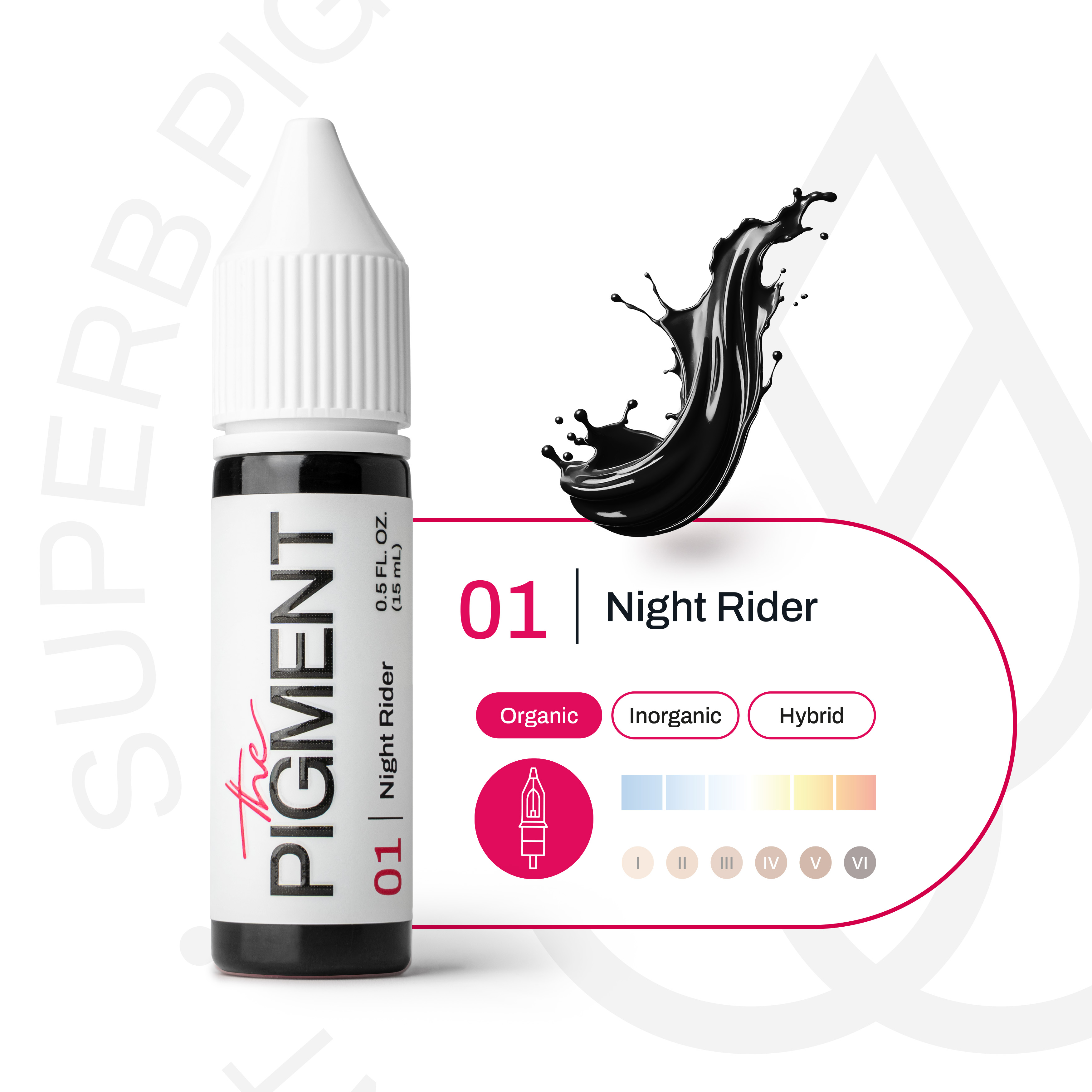 The Pigment Eyeliner PMU - 01 Night Rider (15 ml)