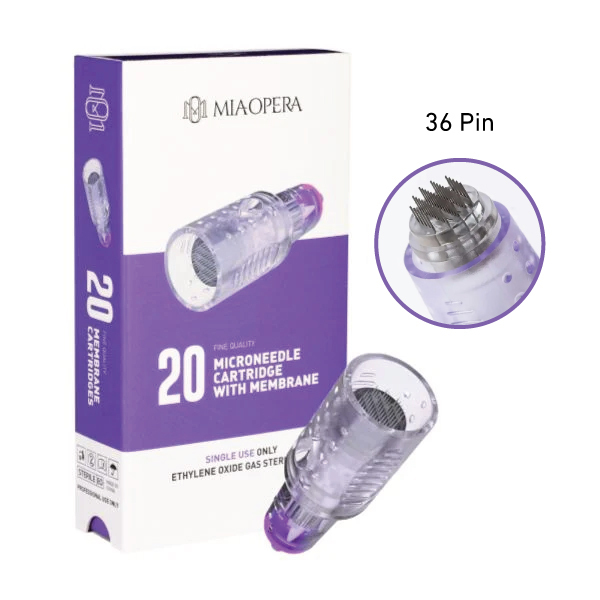 MiaOpera Needling Cartridges - 36 needles - 0,25mm - 2,5mm Lenght - 20pcs