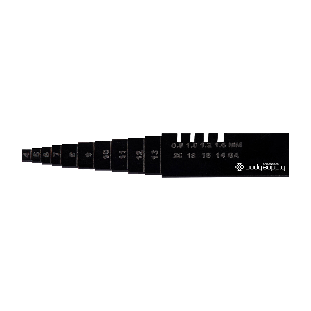 BODYSUPPLY PIERCING RING MEASURE TOOL - BLACK