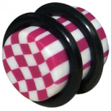 CHEQUERED FIMO PLUGS