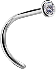 TT STERILE PREMIUM JEWEL NOSE STUDS, 0,8mm ball 2.35mm WH