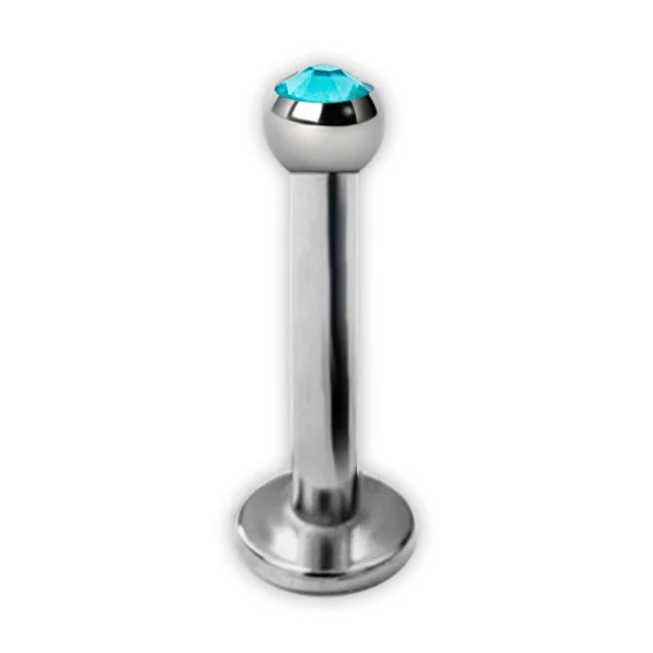 TT JEWELLED LABRETS 1,2x6mm ball 2,5mm - base 3mm - AB